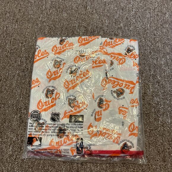Vintage New Baltimore Orioles Bottom Drawers Boxers Made USA Shorts Cotton NOS L - Picture 3 of 4